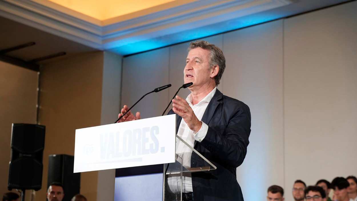 El presidente del PP, Alberto Núñez Feijóo. EP