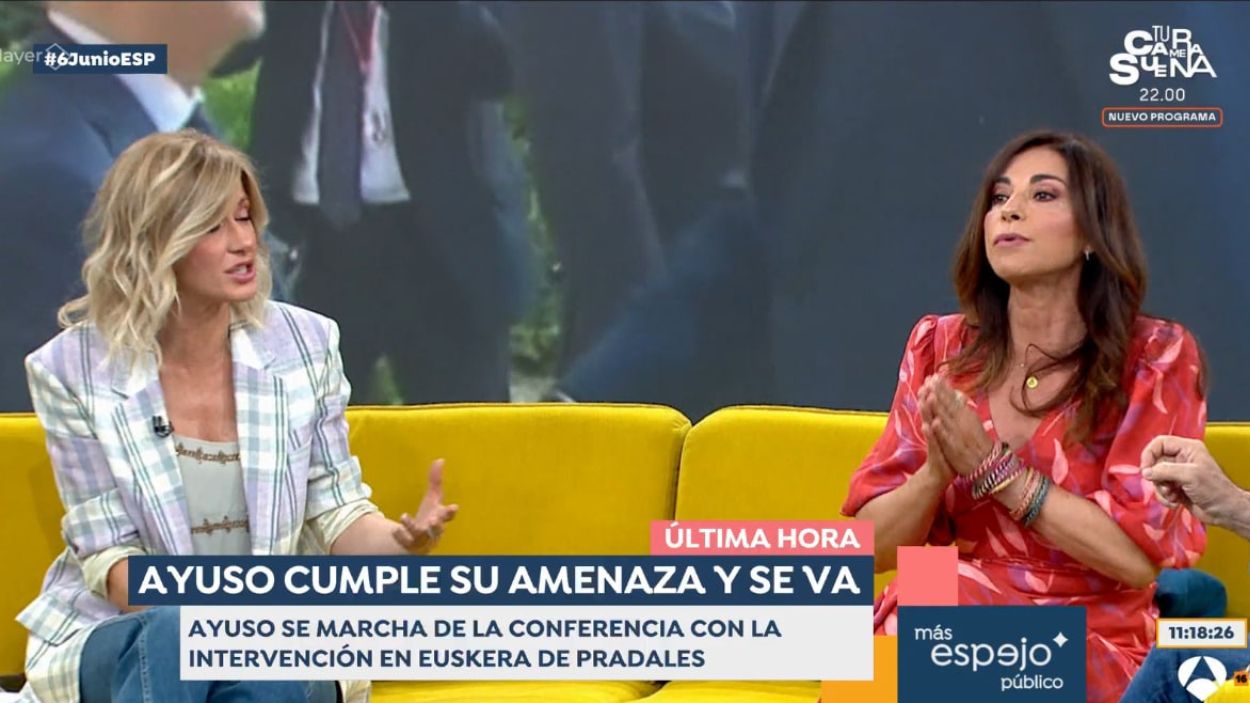 Momentos de tensión entre Susanna Griso y Mariló Montero en 'Espejo Público'. Atresmedia.