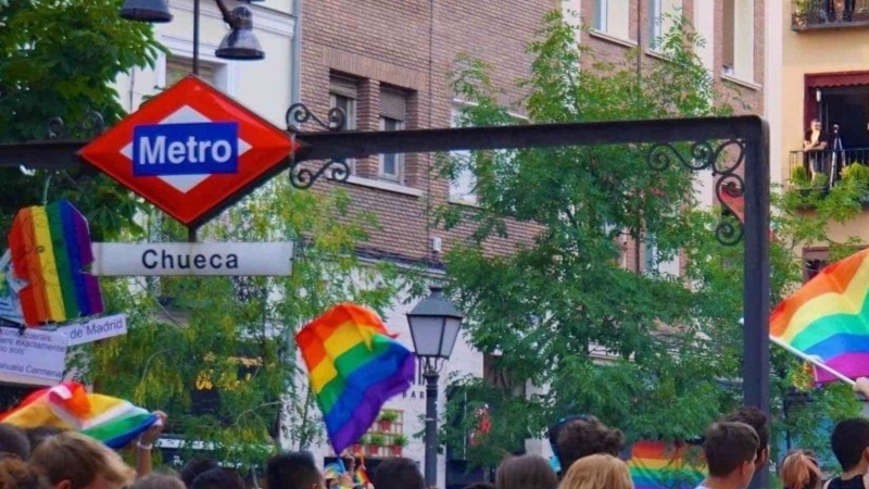 La plaza de Chueca durante la celebración del Orgullo|EP La plaza de Chueca durante la celebración del Orgullo|EP