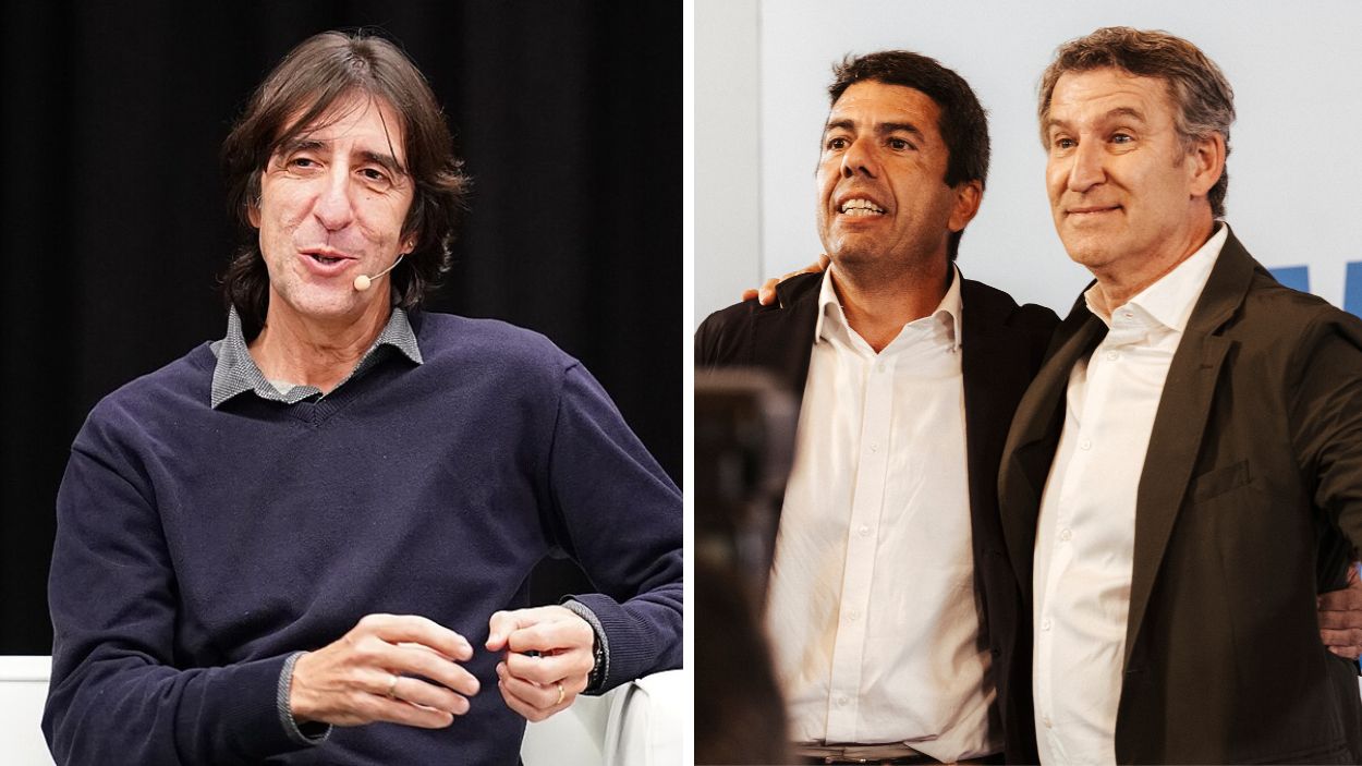 Fotomontaje de Benjamín Prado, Alberto Núñez Feijóo y Carlos Mazón. Elaboración propia.