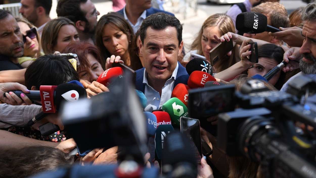 El presidente del PP andaluz y de la Junta de Andalucía, Juanma Moreno Bonilla. EP/Archivo.