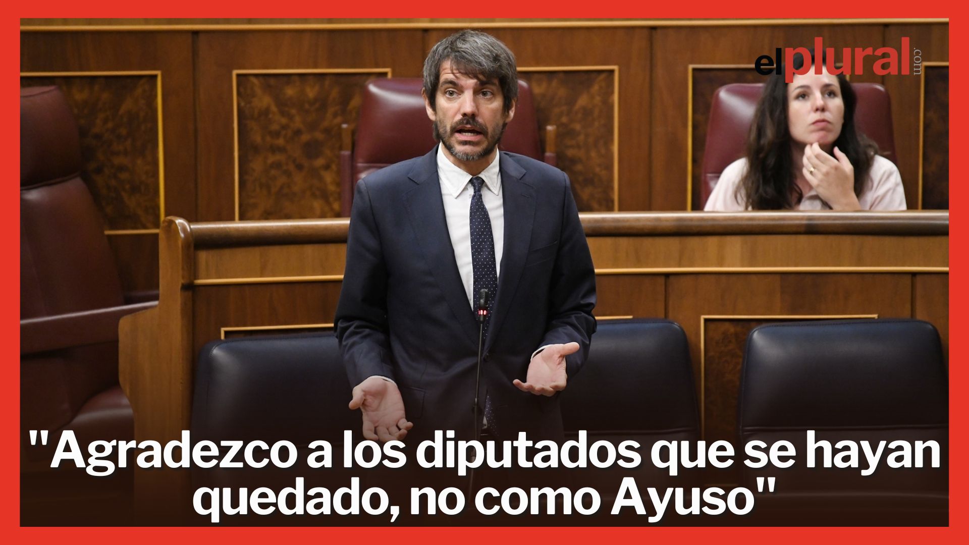 El dardo de Urtasun a Ayuso tras hablar en catalán: "Agradezco a los diputados que se hayan quedado"