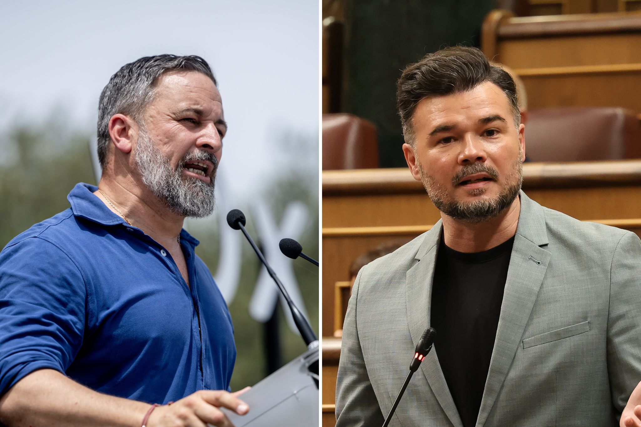 Fotomontaje de Santiago Abascal y Gabriel Rufián. Elaboración propia.