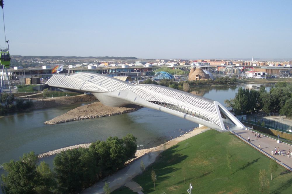 Detalle Pabellón Puente, en Zaragoza