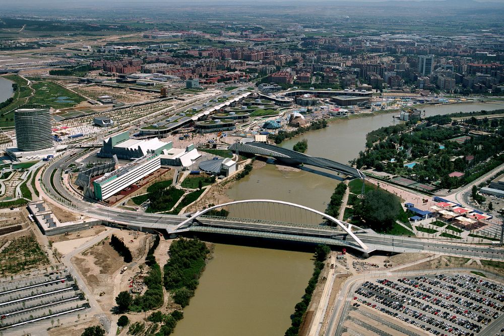 Puente del Tercer Milenio y Pabellón Puente, en Zaragoza
