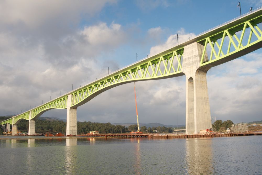El viaducto del Ulla conecta las provincias de Pontevedra y A Coruña