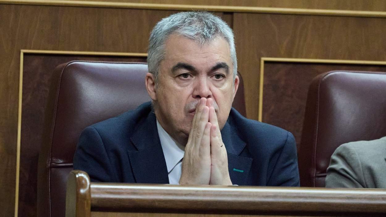 El secretario de Organización del PSOE, Santos Cerdán, durante una sesión plenaria en el Congreso de los Diputados. EP.