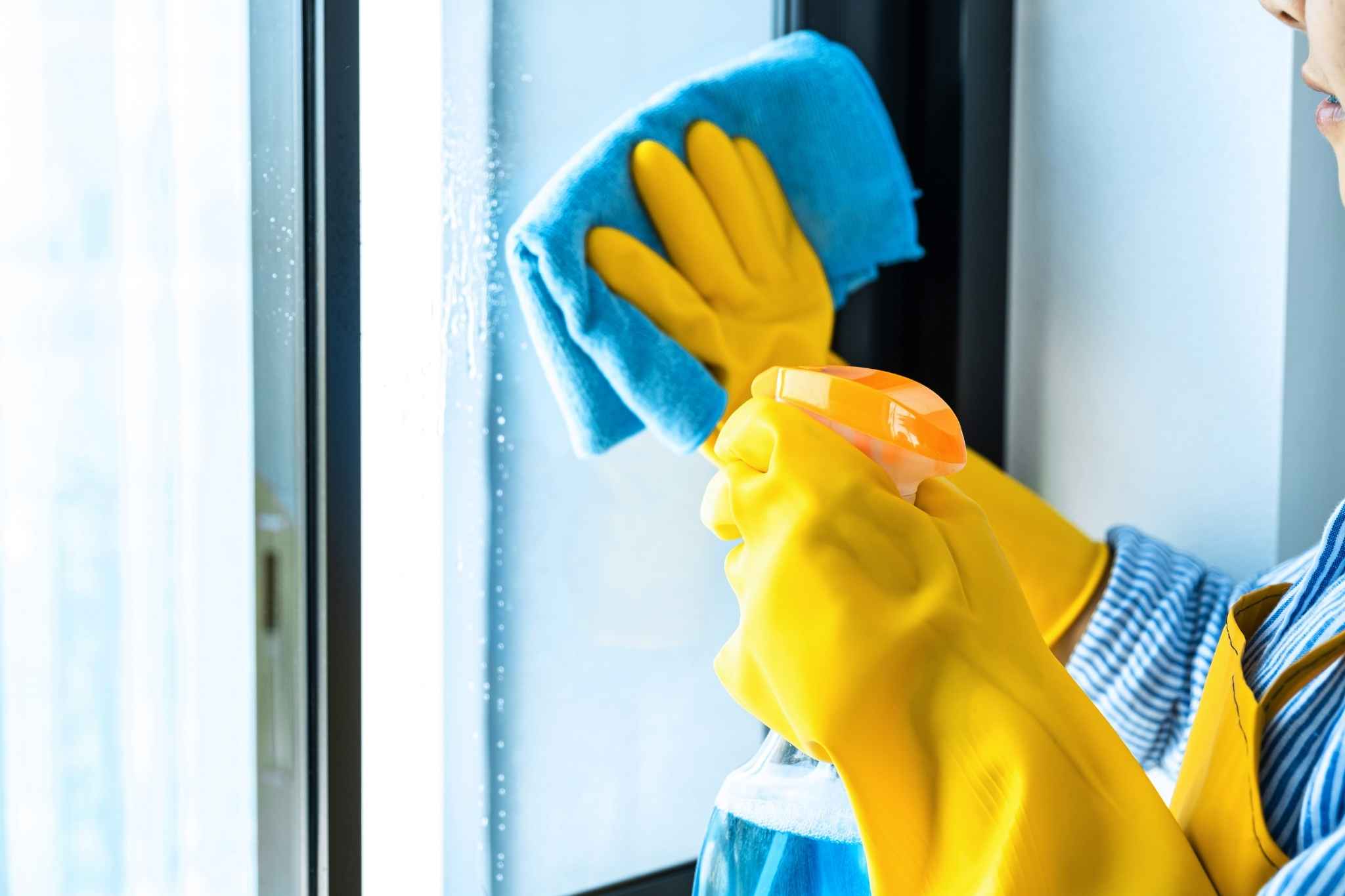 Limpieza de una ventana. Canva