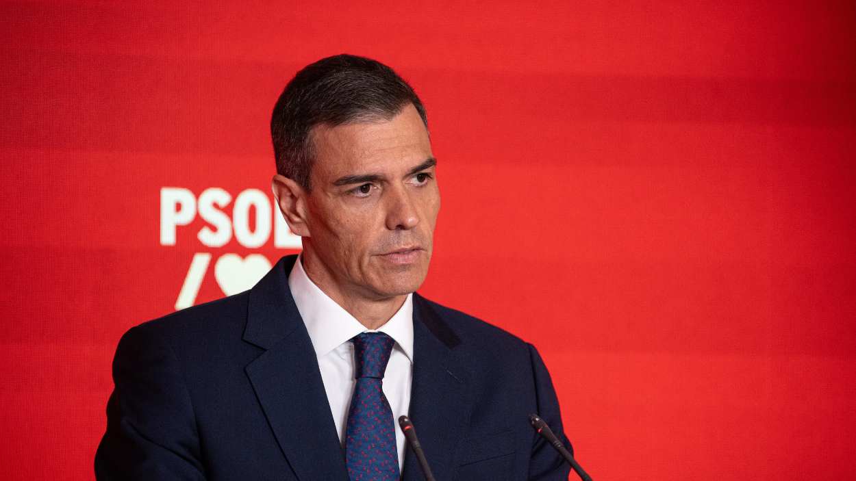 El presidente del Gobierno y secretario general del PSOE, Pedro Sánchez, en Ferraz. EP