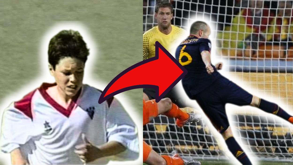 Andrés Iniesta, de Brunete a Johannesburgo. Montaje de elaboración propia 
