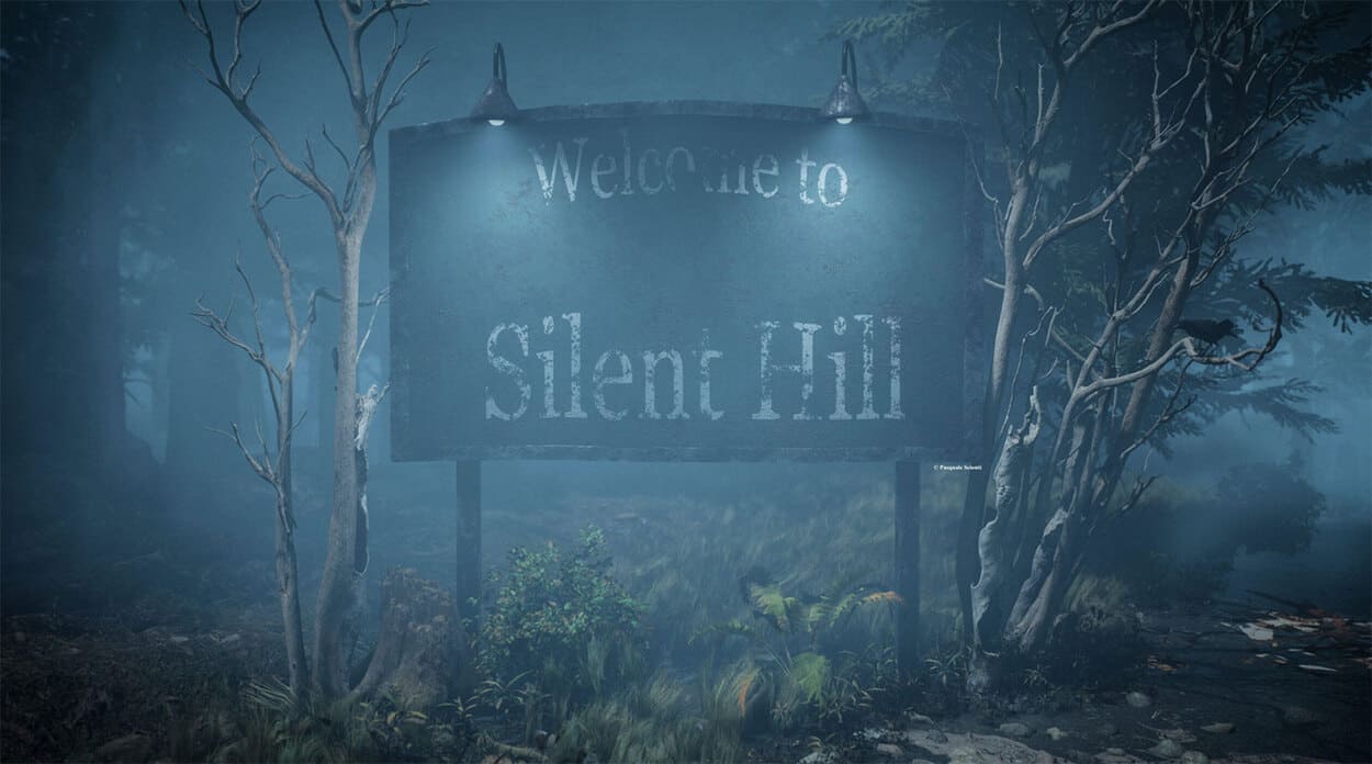 Cartel de entrada a Silent Hill