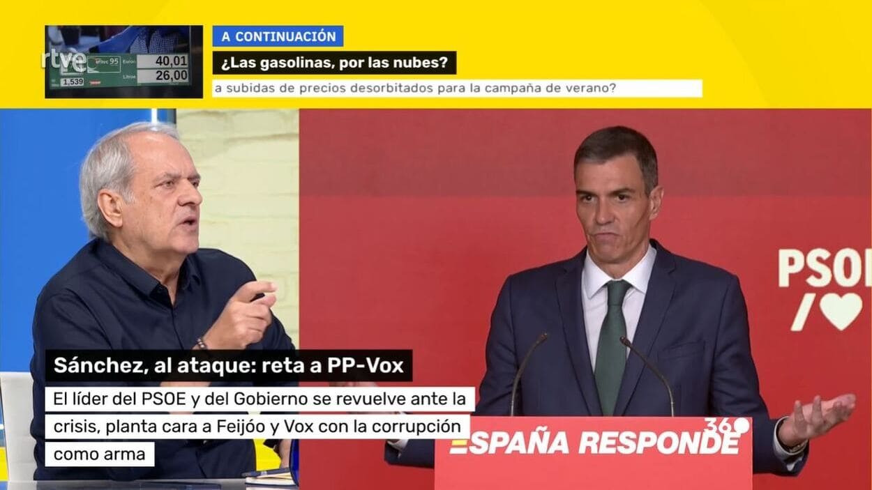 Javier Aroca en el programa 'Mañaneros 360'. Televisión Española (TVE).