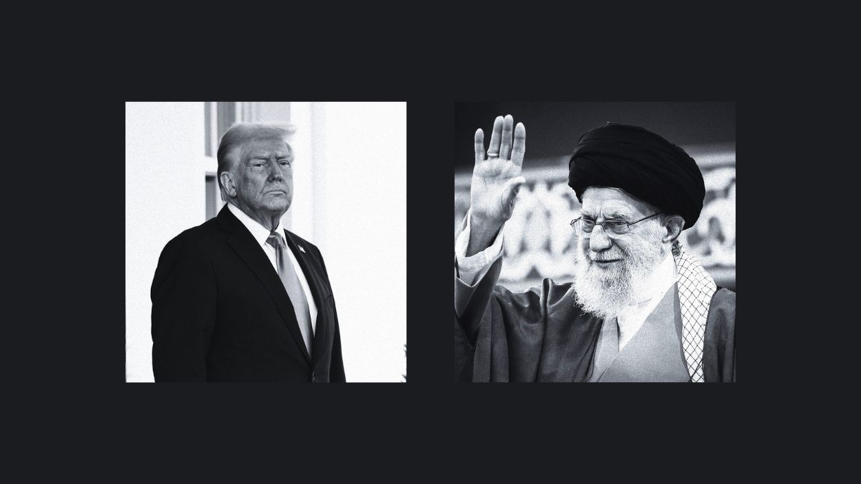 Donald Trump y el ayatolá Ali Jamenei. Ilustración: Víctor Sanjuan.