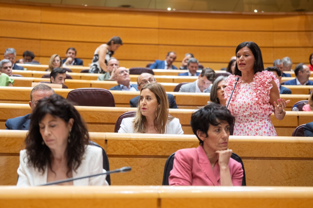 Nidia Arévalo, senadora por Pontevedra del PP, durante su intervención en la Cámara Alta (Foto: PPdeG).