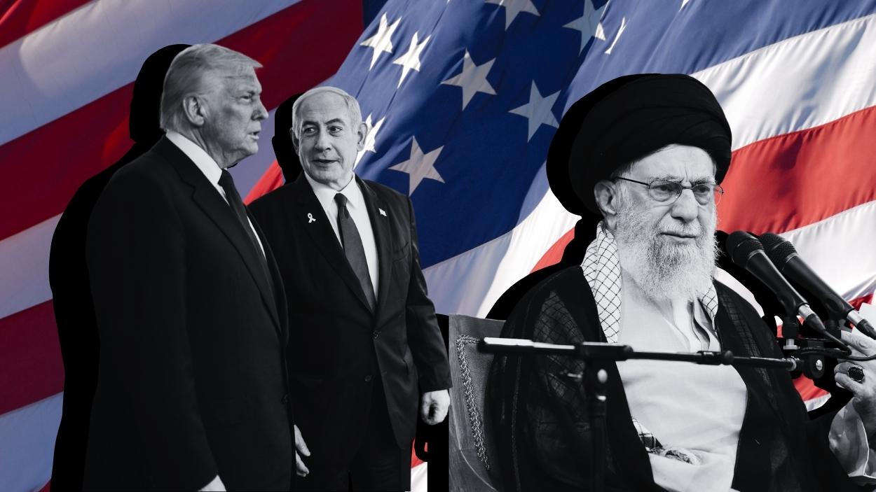Trump, Netanyahu y Jamenei. Elaboración propia