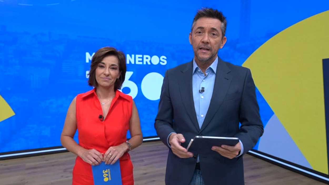 Adela González y Javier Ruiz, presentadores de 'Mañaneros 360'. RTVE