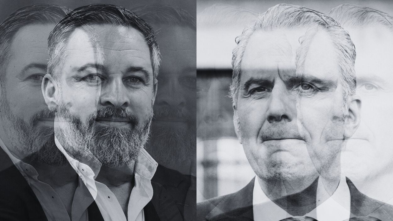 Santiago Abascal y Javier Ortega Smith. Ilustración Propia.