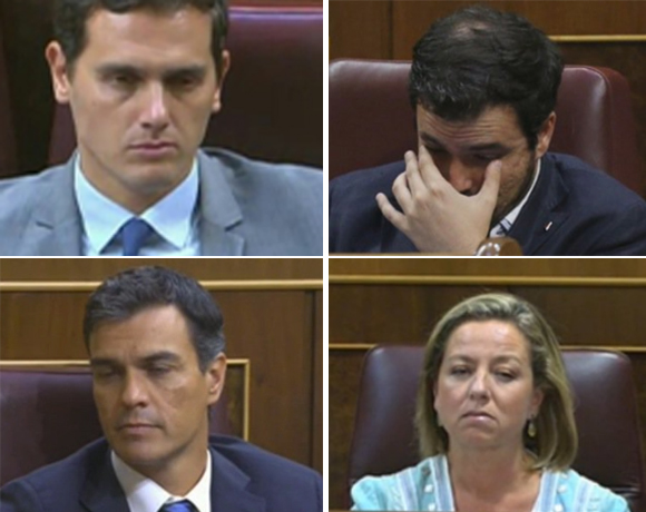 Diputados durmiéndose con Rajoy