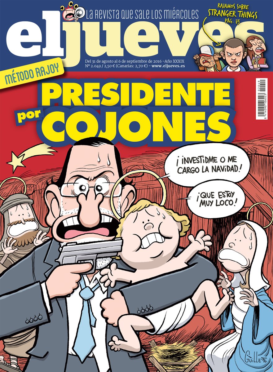 Portada de El Jueves sobre la investidura de Rajoy