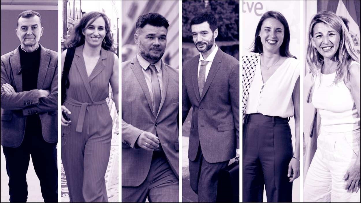 ¿Quién debe liderar la izquierda a la izquierda del PSOE? Montaje propio.