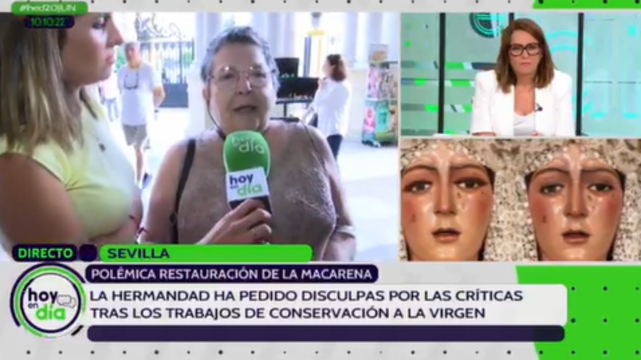Toñi Moreno en 'Hoy en día'. Canal Sur
