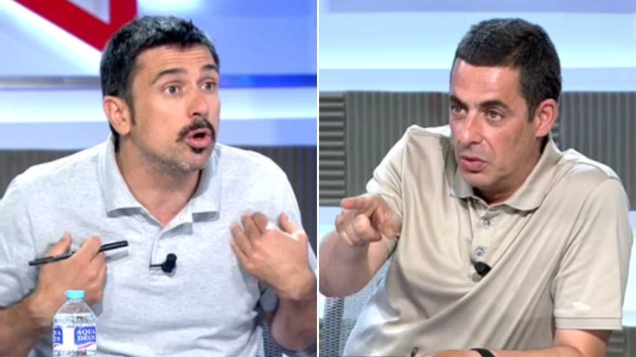 Ramón Espinar y Antonio Naranjo, en 'En boca de todos'. Mediaset España