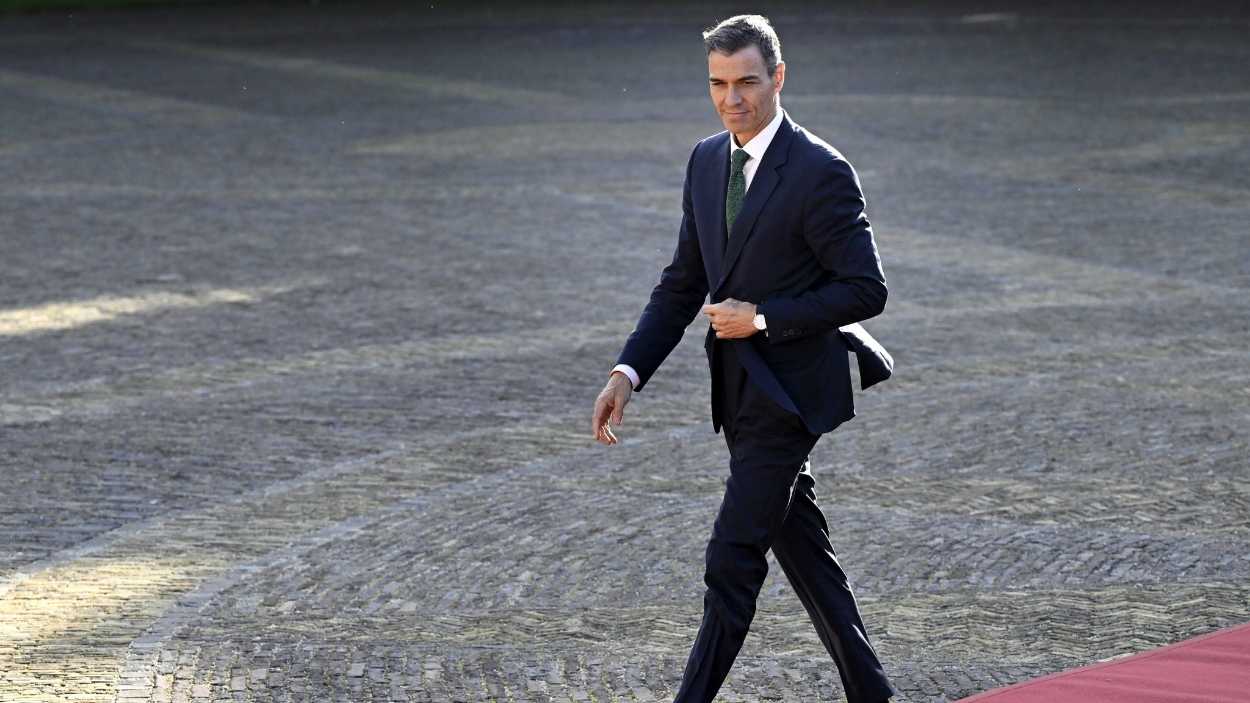 Pedro Sánchez, a su llegada a la cumbre de la OTAN. EP. Pedro Sánchez, a su llegada a la cumbre de la OTAN. EP.