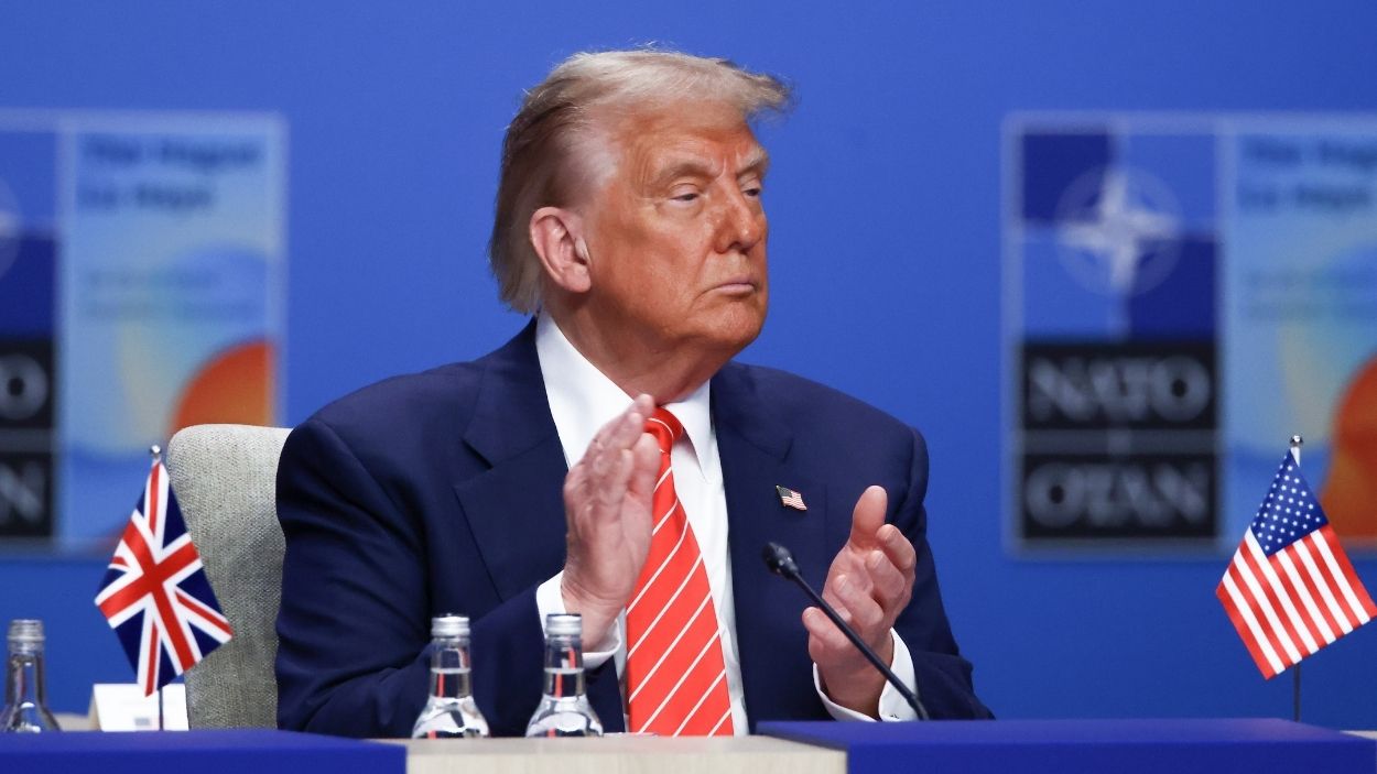 Donald Trump en La Haya. EP