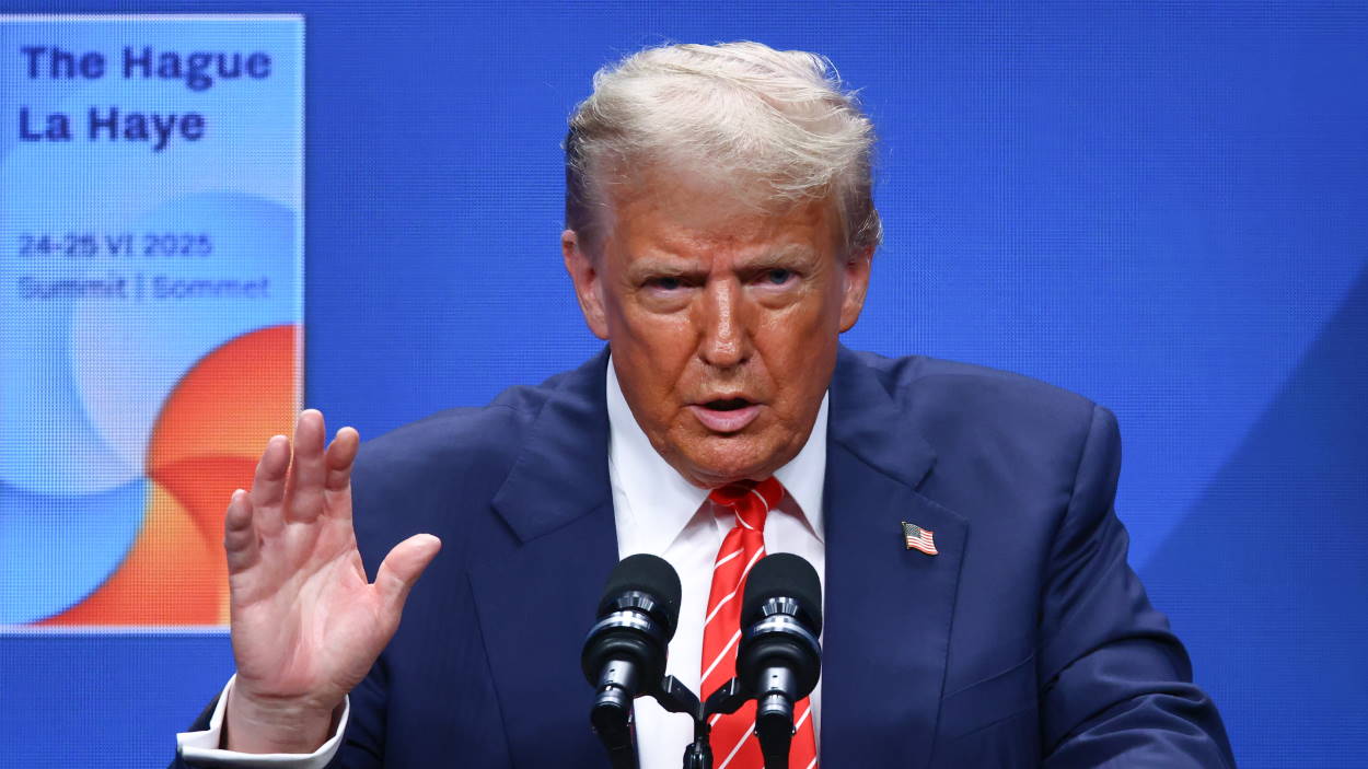 Donald Trump, durante la cumbre de la OTAN en La Haya. EP.