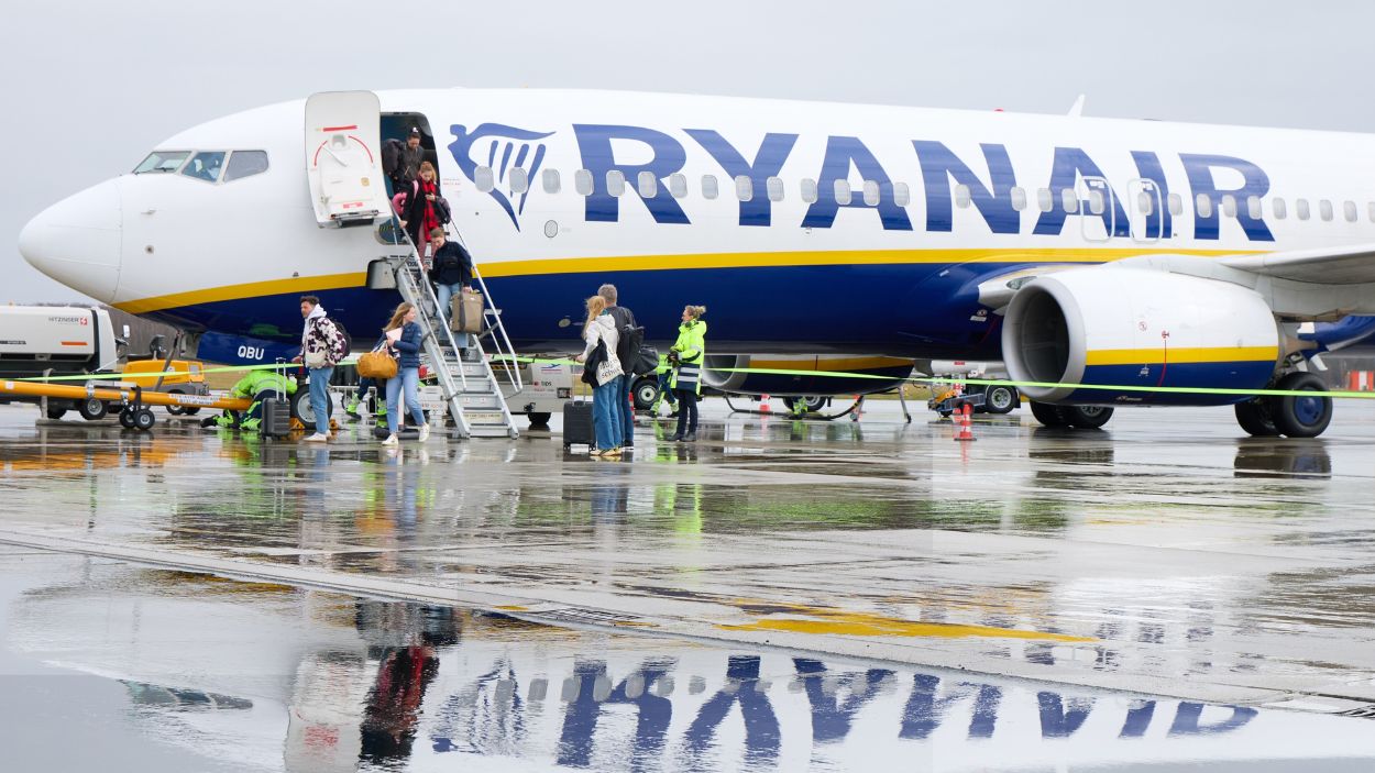Imagen de archivo de un avión de la compañía Ryanair. EP.