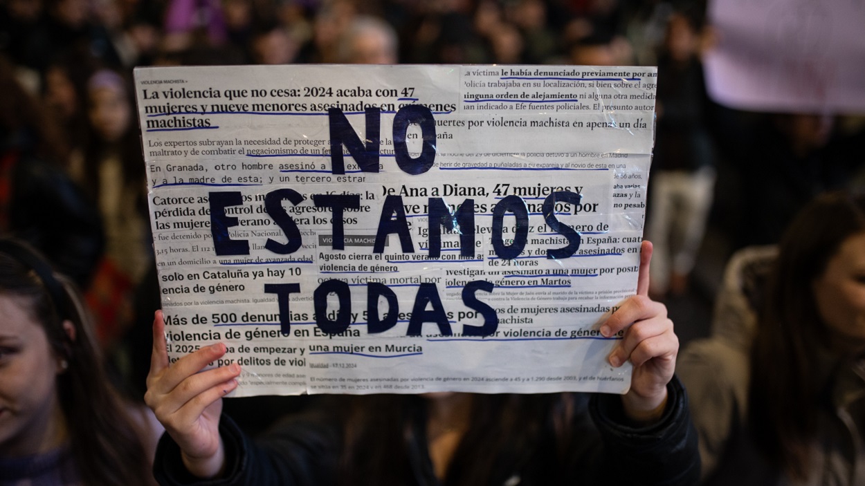 Cartel contra la violencia machista. EP