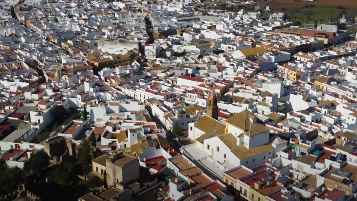 Vista aérea de Mairena del Alcor (Sevilla). EP. 