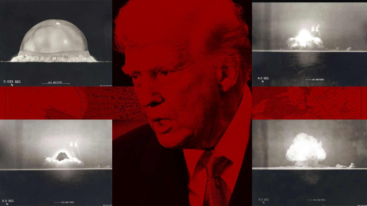Donald Trump y la Prueba Trinity. Ilustración: Víctor Sanjuan.
