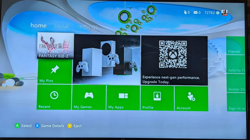 Nuevo sistema operativo Xbox 360
