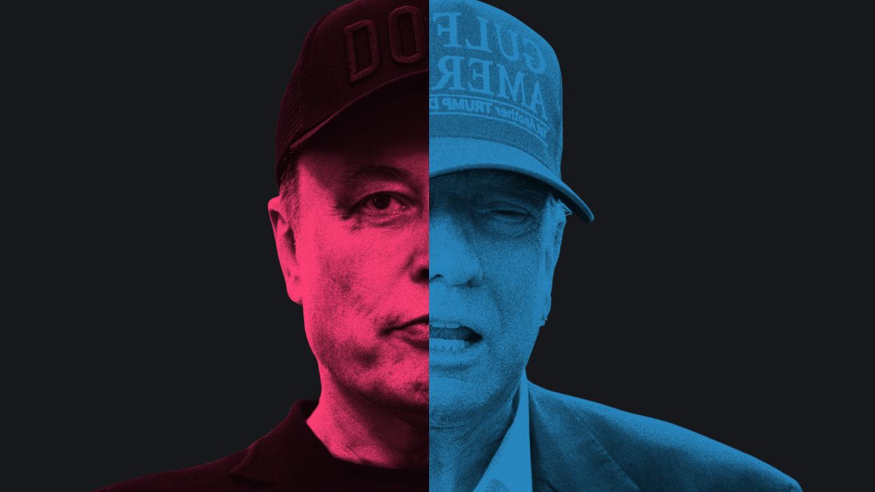 Donald Trump y Elon Musk. Ilustración Propia.