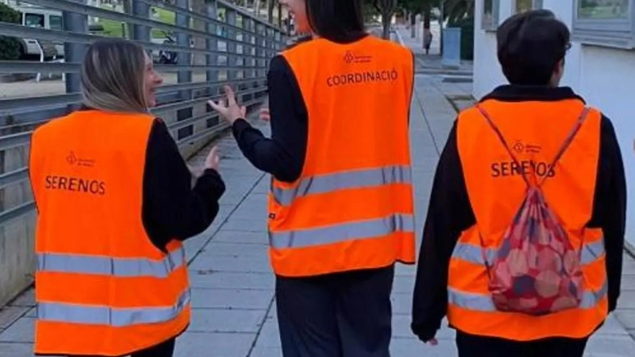 Tres agentes del equipo de serenos de Mataró