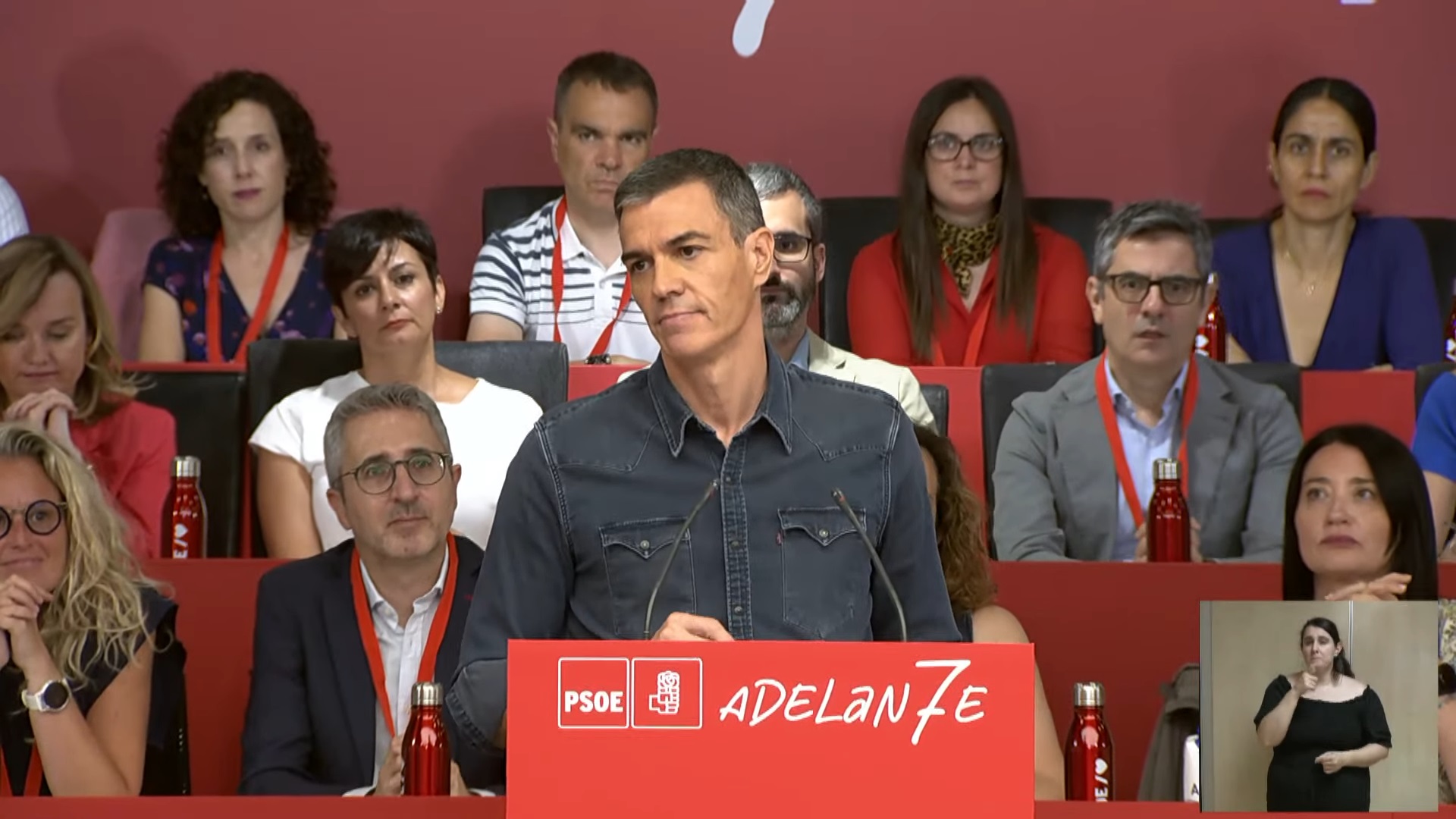 El presidente del Gobierno, Pedro Sánchez, en el Comité Federal del PSOE.