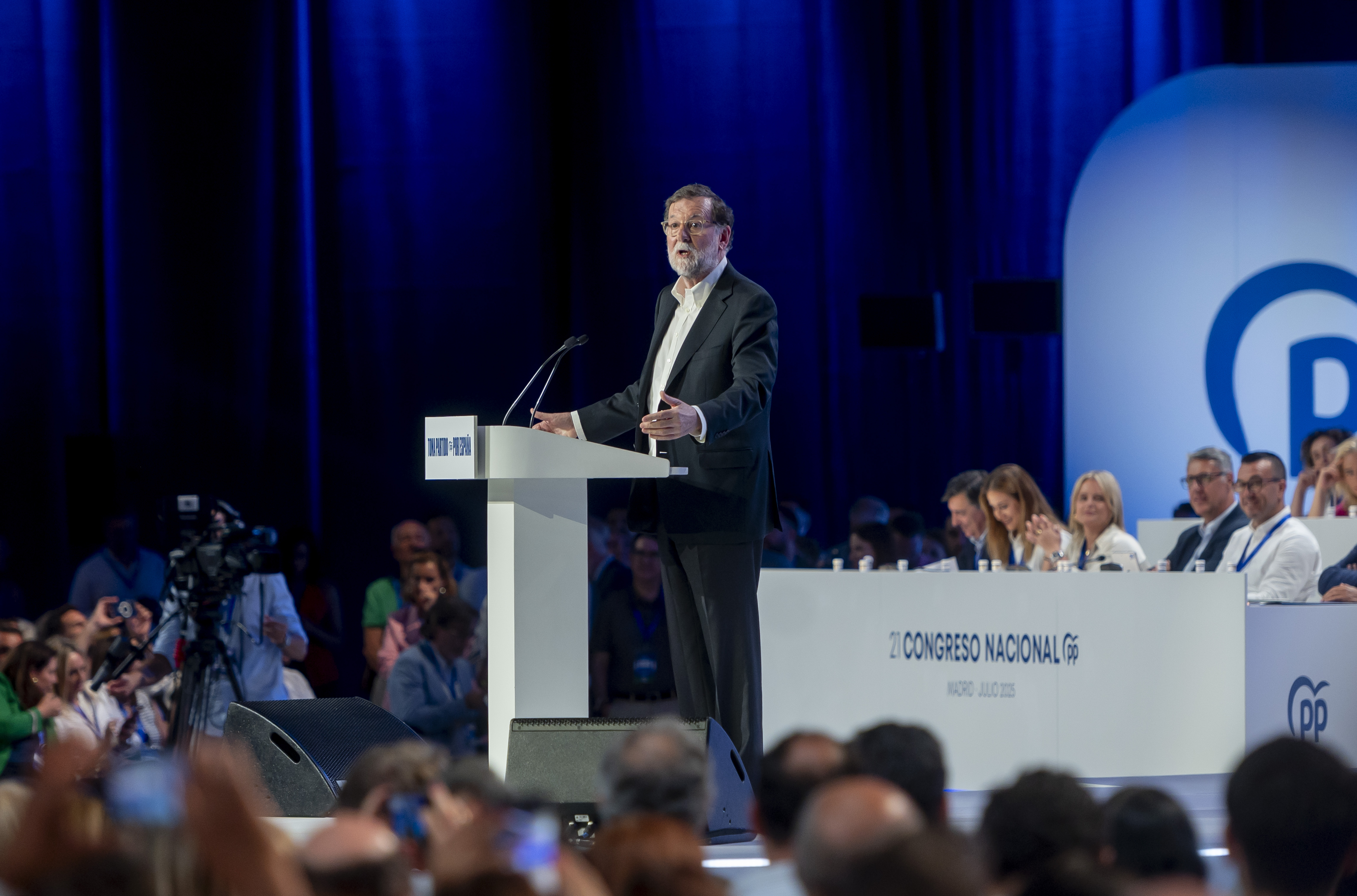 El expresidente del Gobierno Mariano Rajoy en el Congreso Nacional del PP. EP