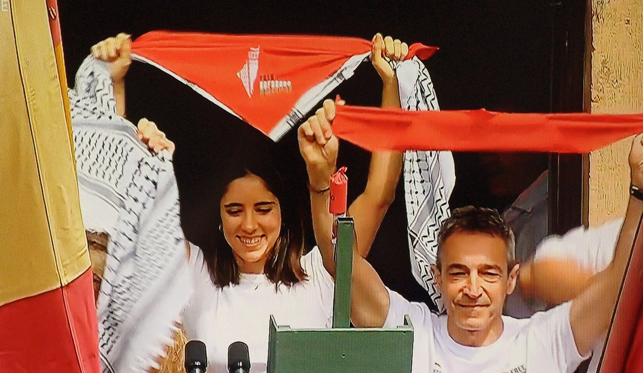 Palestina se convierte en protagonista del chupinazo de San Fermín de la mano de Yala Nafarroa. X