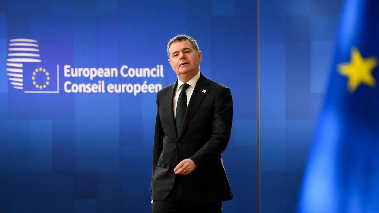 El presidente del Eurogrupo, el irlandés Paschal Donohoe, en Bruselas. EP.
