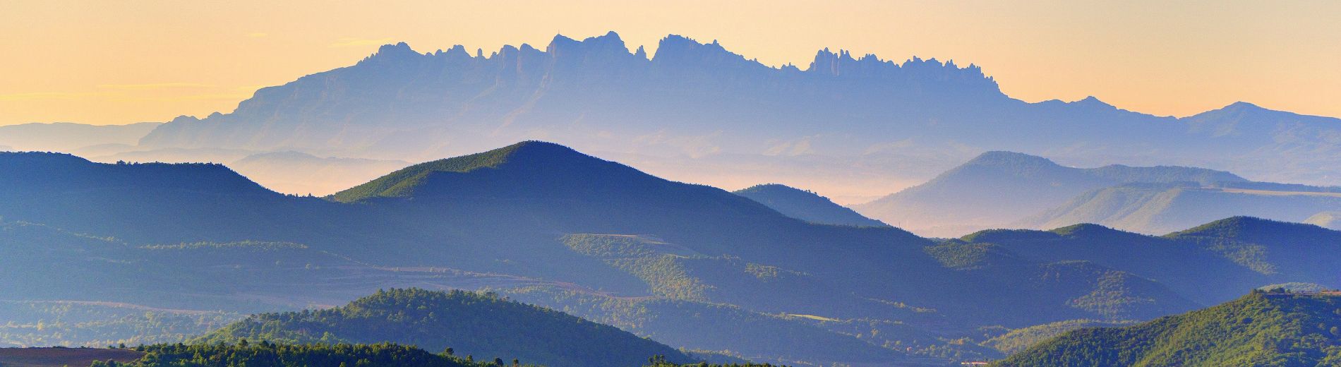 Sierra de Montserrat, vista panorámica