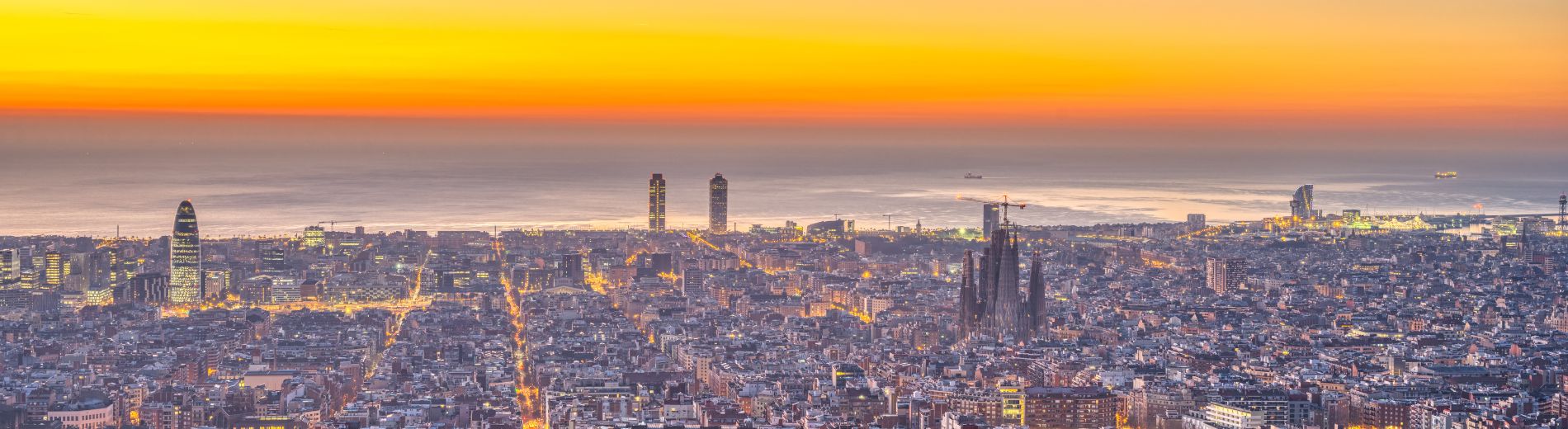 barcelona atardecer