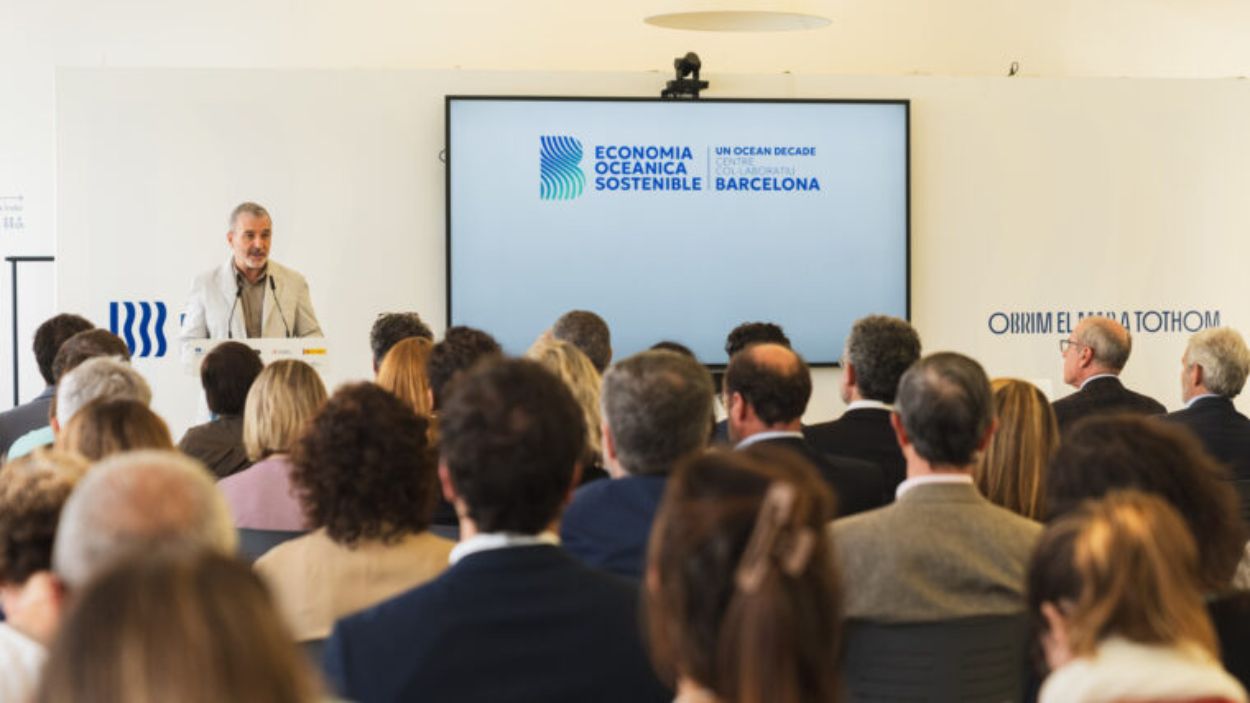 Foto del acto del Ocean Decade Collaborative Centre de Barcelona