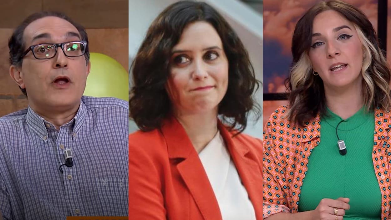 José Miguel Villarroya, Isabel Díaz Ayuso y Raquel Hervás