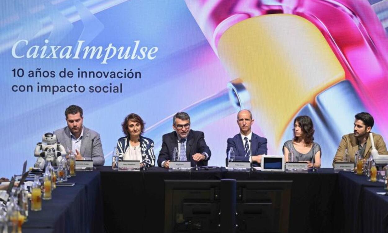 Un momento del encuentro con medios por los 10 años de CaixaImpulse. David Campos / Fundación "la Caixa"
