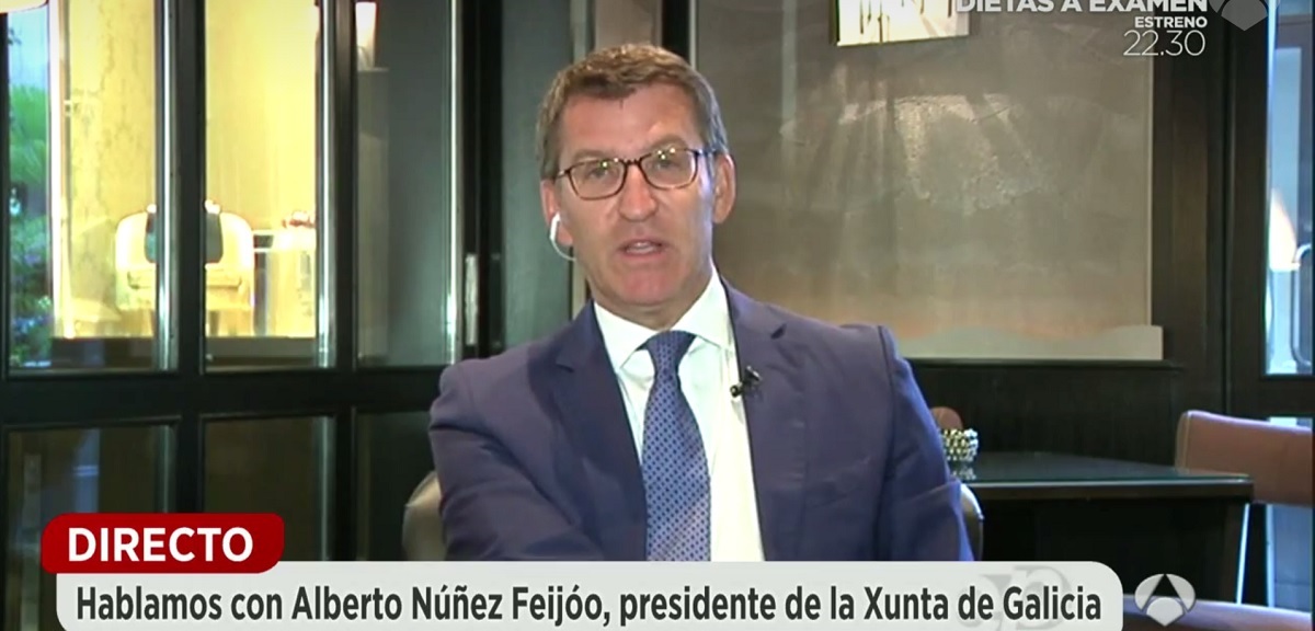 Captura de Alberto Núñez Feijóo, candidato del PP a la Xunta, en Espejo Público