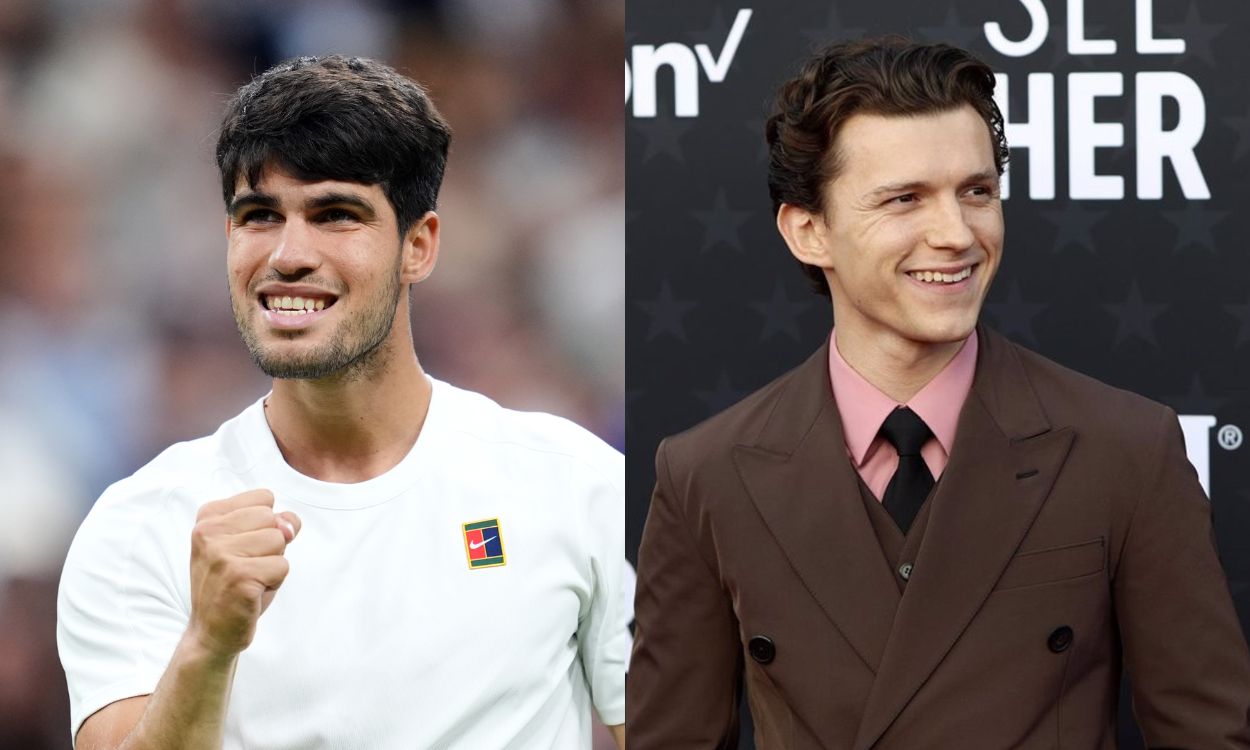 Carlos Alcaraz y Tom Holland. Elaboración propia
