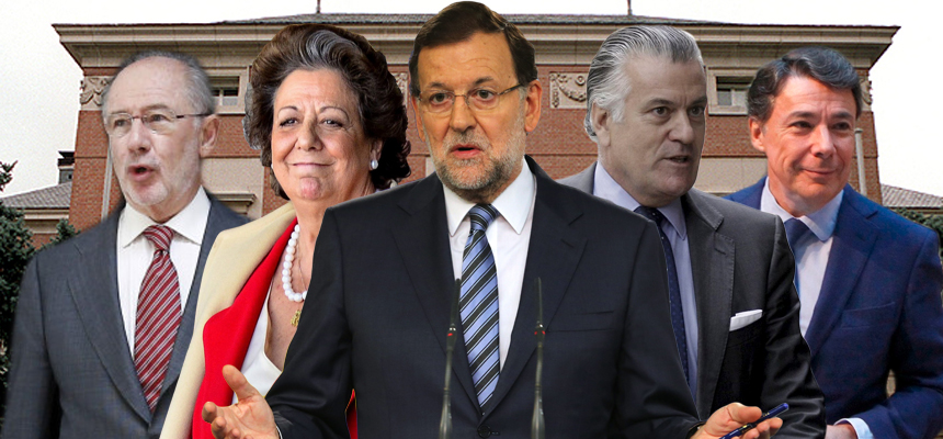 Mariano Rajoy, Rita Barberá, Rodrigo Rato, Luis Bárcenas, Ignacio González.