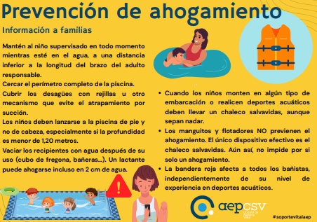 Consejos para prevenir ahogamientos de la Sociedad Española de Pediatría Consejos para prevenir ahogamientos de la Sociedad Española de Pediatría