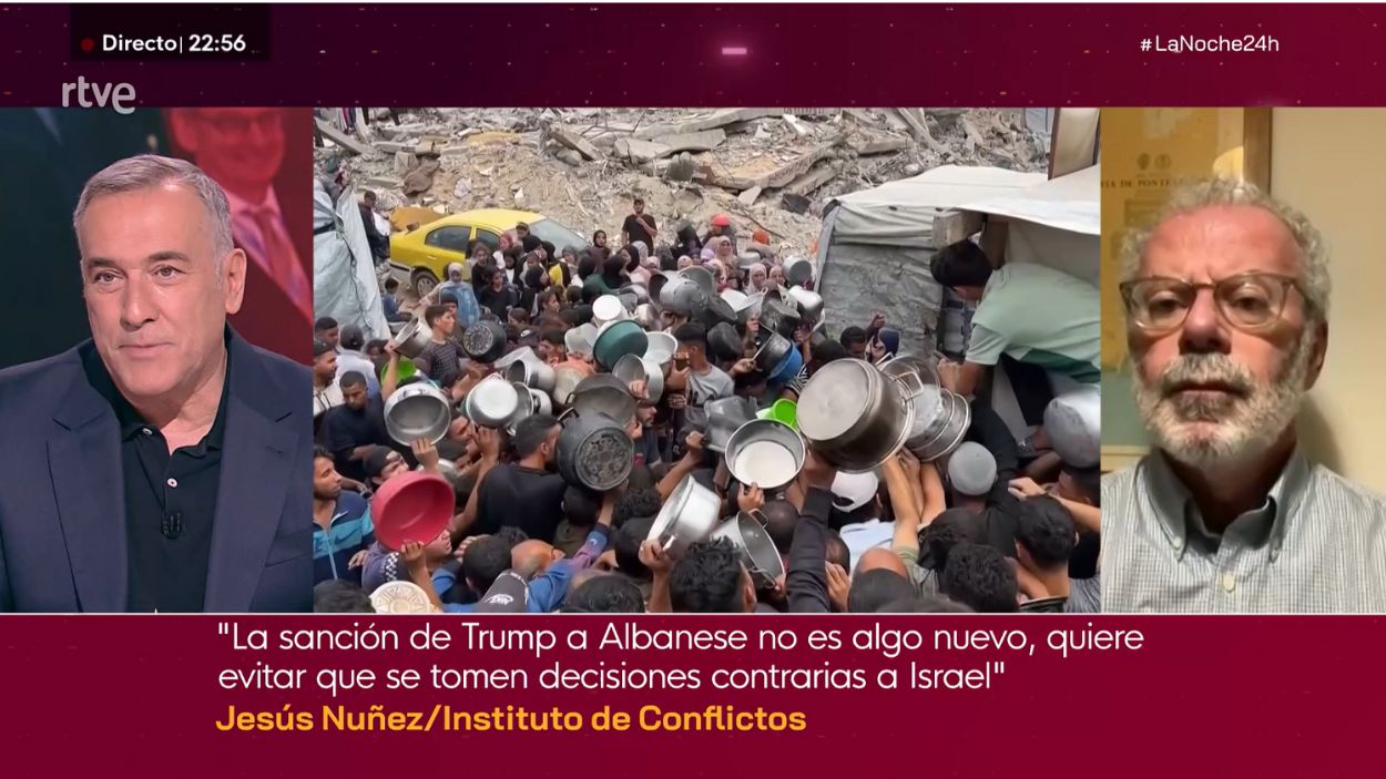 Xabier Fortes y Jesús Núñez durante la emisión del programa. RTVE